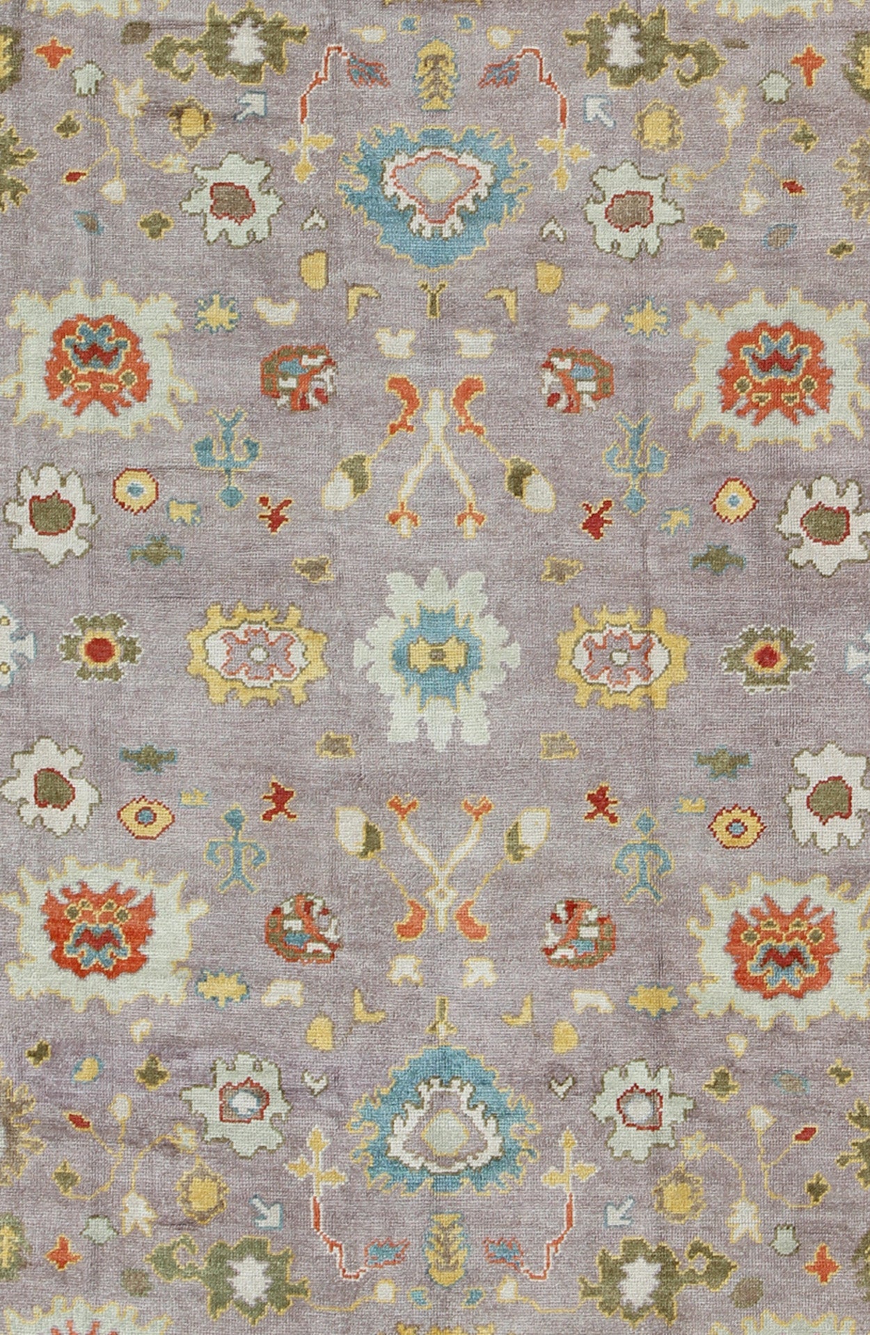 Turkish Oushak All - Over Flower Design. Colorful Turkish Oushak Rug with All - Over Flower Design in Lavender, Light Green Beautiful Turkish Oushak rug with colorful palette and all - over flower design, Keivan Woven Arts/rug en - 165630, country of or... - Keivan Woven ArtsEN - 165630 - 9040Rug