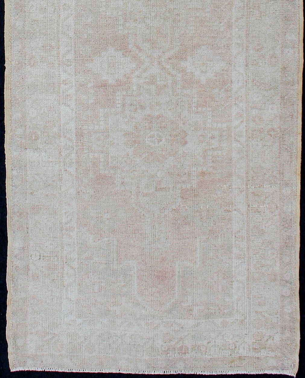 Vintage Turkish Oushak Runner with Multi - Medallion Design in Muted Color Palette Vintage Oushak Runner from Turkey with Medallion Design in Subdued Color Tones, rug en - 176222, country of origin / type: Turkey / Oushak, circa 1940 This be... - Keivan Woven ArtsEN - 176222 - 10245Rug