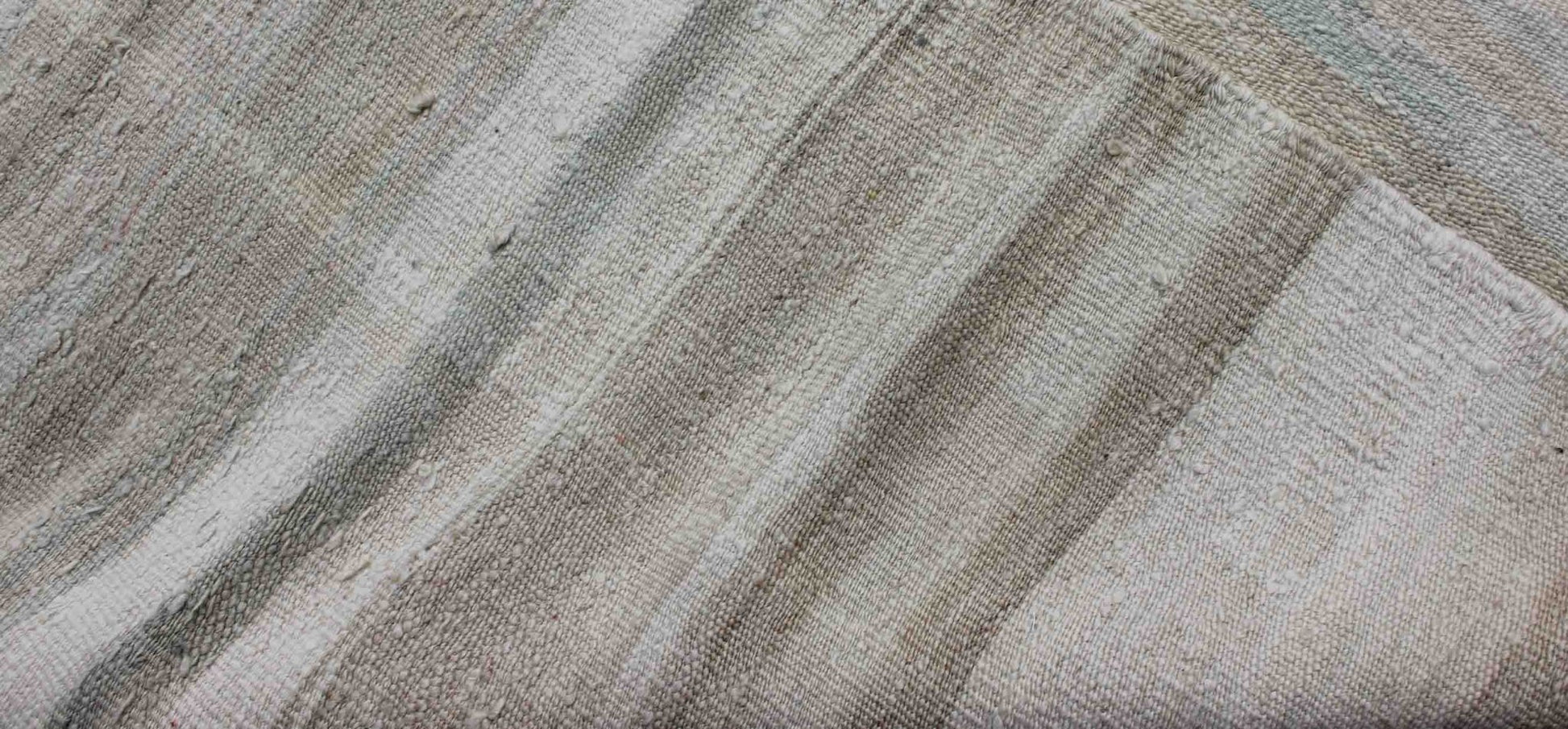 Vintage Turkish Kilim Runner with Stripes and Modern Design in Muted Colors. Keivan Woven Arts / rug / EN - 176338 country of origin / type: Turkey / Kilim, circa 1950 Measures: 2'4 x 10'0 This vintage flat - woven Kilim runner features a minimalist... - Keivan Woven ArtsEN - 176338 - 12733Rug
