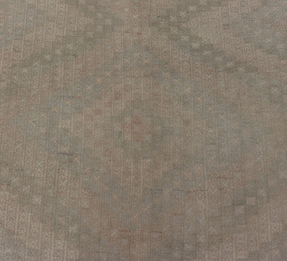 Vintage Gallery Turkish Embroidered Rug with Geometric Design in Soft Tones. Vintage Gallery Turkish Embroidered Rug with Geometric Design in Soft Tones. Embroidered vintage flat weave gallery rug from Turkey in shades of tan, taupe, green, ... - Keivan Woven ArtsEN - 176475 - 17628Rug