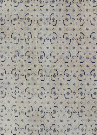 Navy Blue and Ivory All over Design Vintage Turkish Oushak Rug Turkishall - over small - scale rug in navy blue, ivory, rug en - 176496, country of origin / type: Turkey / Oushak, circa 1940 This vintage Turkish Oushak rug features a contempora... - Keivan Woven ArtsEN - 176496 - 11261Rug