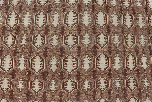 Antique Turkish Rug with Organic Motifs in Brown and Earth Tone Colors kwarugs Turkish antique carpet from Turkey with sub - geometric pattern in shades of brown, rug en - 176556, country of origin / type: Turkey / Oushak, circa 1910 Antique Tur... - Keivan Woven ArtsEN - 176556 - 11243Rug
