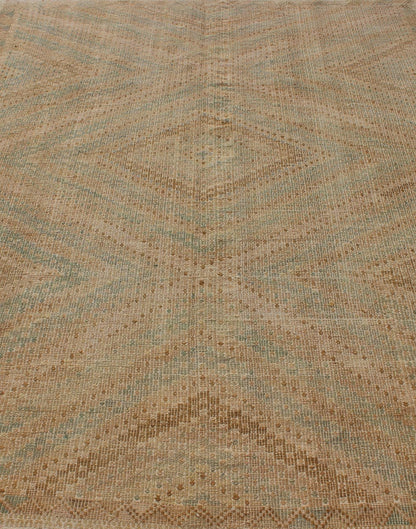 Vintage Hand - Woven Turkish Kilim Rug With Geometric Diamond Design Kilim rug vintage from Turkey in shades of brown and rust with small geometric motifs. Keivan Woven Arts/ rug en - 176604, country of origin / type: Turkey / Kilim, circa 1950. ... - Keivan Woven ArtsEN - 176604 - 11046Rug