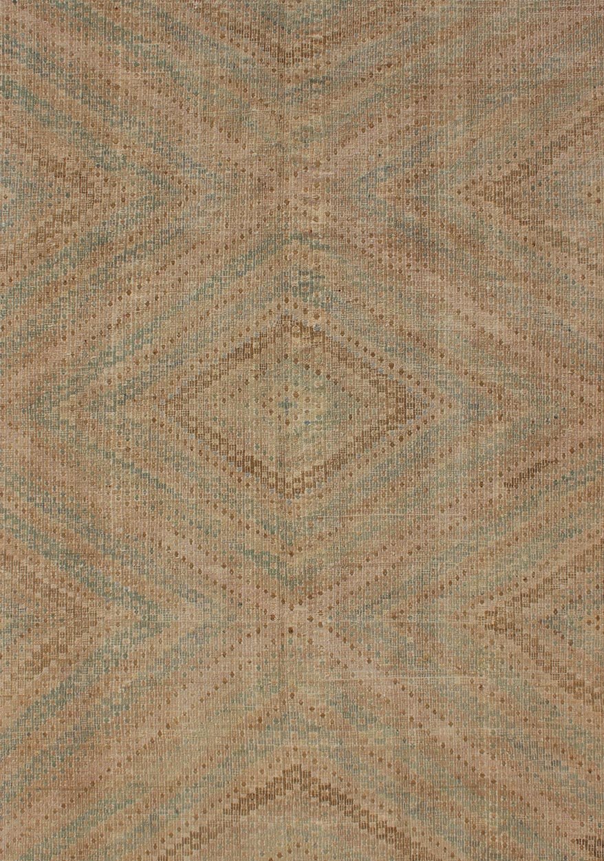 Vintage Hand - Woven Turkish Kilim Rug With Geometric Diamond Design Kilim rug vintage from Turkey in shades of brown and rust with small geometric motifs. Keivan Woven Arts/ rug en - 176604, country of origin / type: Turkey / Kilim, circa 1950. ... - Keivan Woven ArtsEN - 176604 - 11046Rug