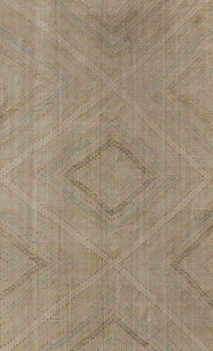 Vintage Turkish Embroidered Rug in Shades of Brown With Geometric Diamond Design Subdued and subtle brown - toned embroidered Turkish Kilim vintage rug with diamond design, Keivan Woven Arts / rug en - 176646, country of origin / type: Turkey / Kili... - Keivan Woven ArtsEN - 176646 - 11050Rug