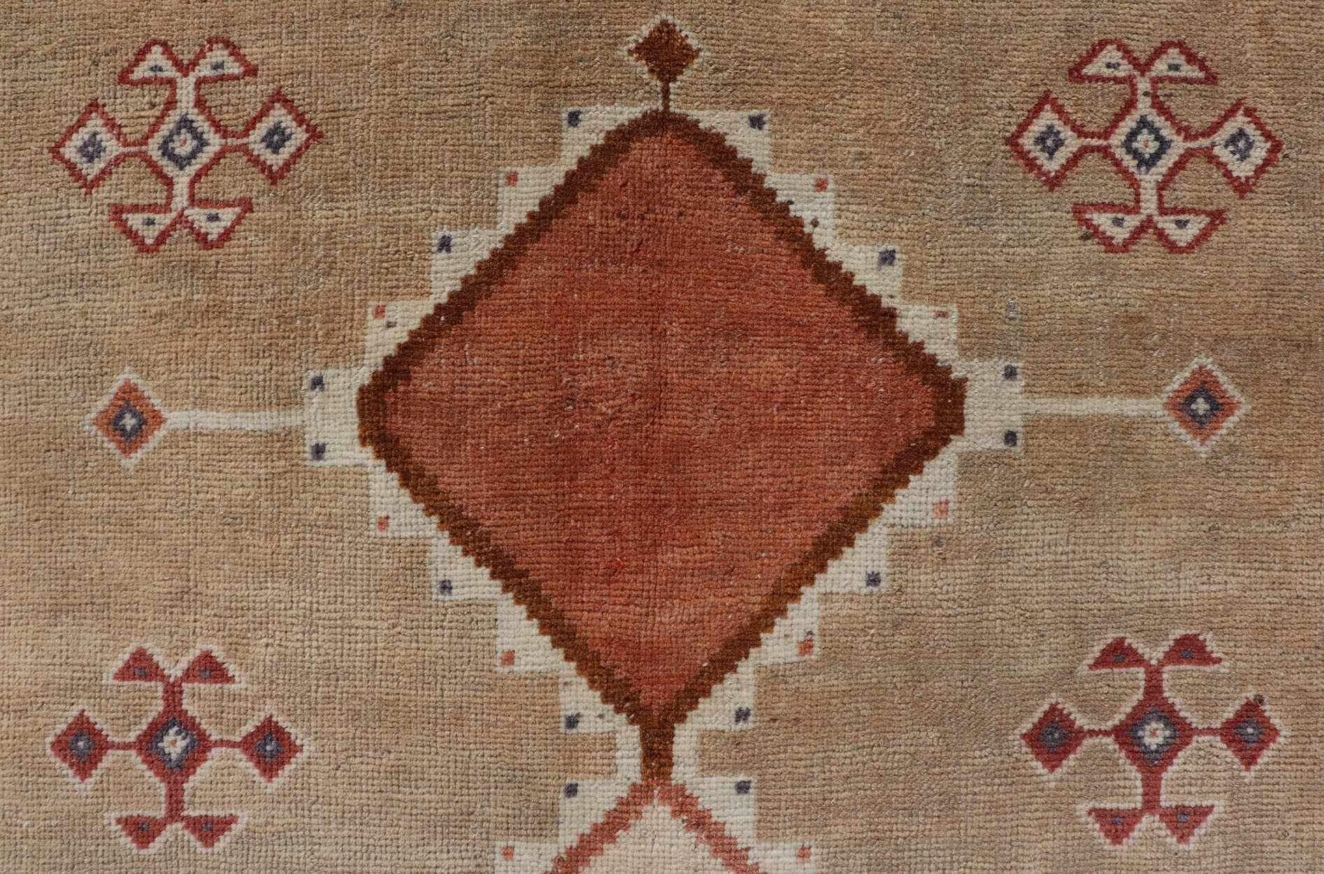 Vintage Hand Knotted Tulu - Gabbeh Rug with Tribal Design of Medallions Tribal Design Vintage Hand Knotted Tulu - Gabbeh Rug with Medallions rug EN - 178171, Keivan Woven Arts / country of origin / type: Turkey / Gabbeh - Tulu, circa 1950 ... - Keivan Woven ArtsEN - 178171 - 17472Rug