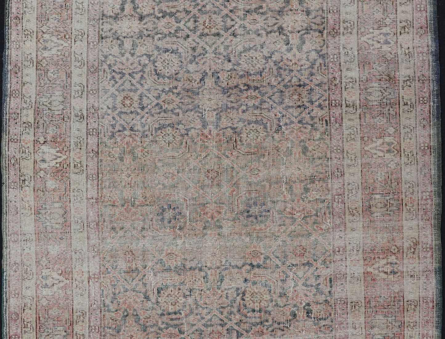 Antique Persian Malayer Rug in Variegated Gray - Blue, Cream and Soft Pink Antique Persian Malayer rug with all - over design. Keivan Woven Arts / rug EN - 178464, country of origin / type: Iran / Hamadan, circa 1920 early 20th century antique... - Keivan Woven ArtsEN - 178464 - 17484Rug