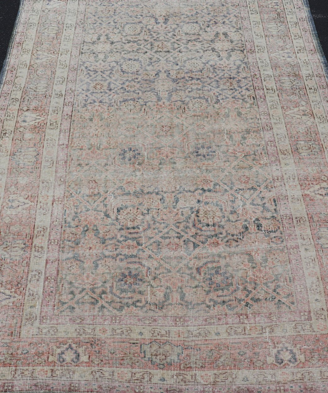 Antique Persian Malayer Rug in Variegated Gray - Blue, Cream and Soft Pink Antique Persian Malayer rug with all - over design. Keivan Woven Arts / rug EN - 178464, country of origin / type: Iran / Hamadan, circa 1920 early 20th century antique... - Keivan Woven ArtsEN - 178464 - 17484Rug