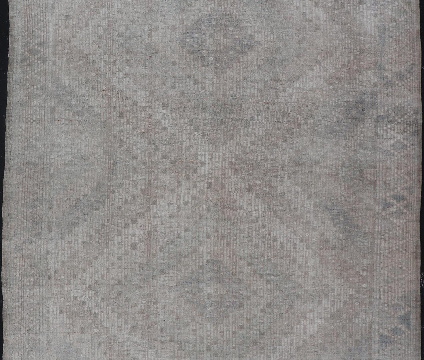 Vintage Hand Woven Turkish Embroidered Rug with Geometric Diamond Design Embroidered vintage flat weave rug from Turkey in shades of tan, taupe, Gray cream and neutrals with geometric pattern, Keivan Woven Arts / rug EN - 178709, country of origin... - Keivan Woven ArtsEN - 178709 - 19136