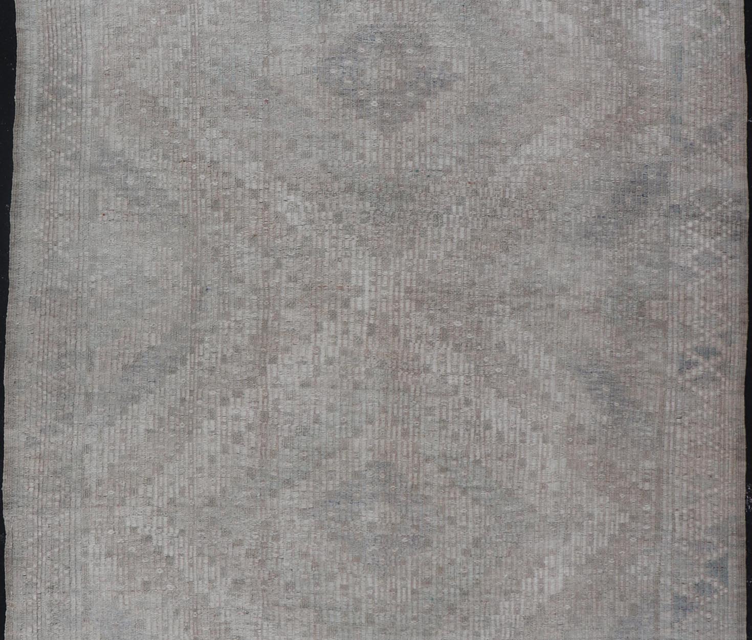 Vintage Hand Woven Turkish Embroidered Rug with Geometric Diamond Design Embroidered vintage flat weave rug from Turkey in shades of tan, taupe, Gray cream and neutrals with geometric pattern, Keivan Woven Arts / rug EN - 178709, country of origin... - Keivan Woven ArtsEN - 178709 - 19136