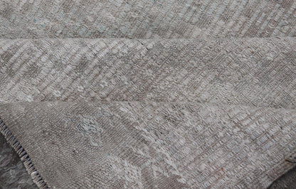 Vintage Hand Woven Turkish Embroidered Rug with Geometric Diamond Design Embroidered vintage flat weave rug from Turkey in shades of tan, taupe, Gray cream and neutrals with geometric pattern, Keivan Woven Arts / rug EN - 178709, country of origin... - Keivan Woven ArtsEN - 178709 - 19136