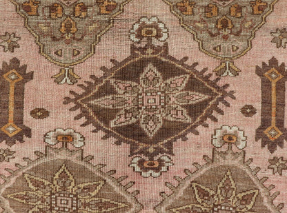 Vintage Hand - Knotted Turkish Kars Galley Rug in Wool with Medallion Design. Keivan Woven Arts; rug EN - 178729, country of origin / type: Turkey / Oushak, circa 1930. Measures: 4'7 x 13'3 This vintage Turkish Kars gallery runner has been h... - Keivan Woven ArtsEN - 178729 - 23510Rug