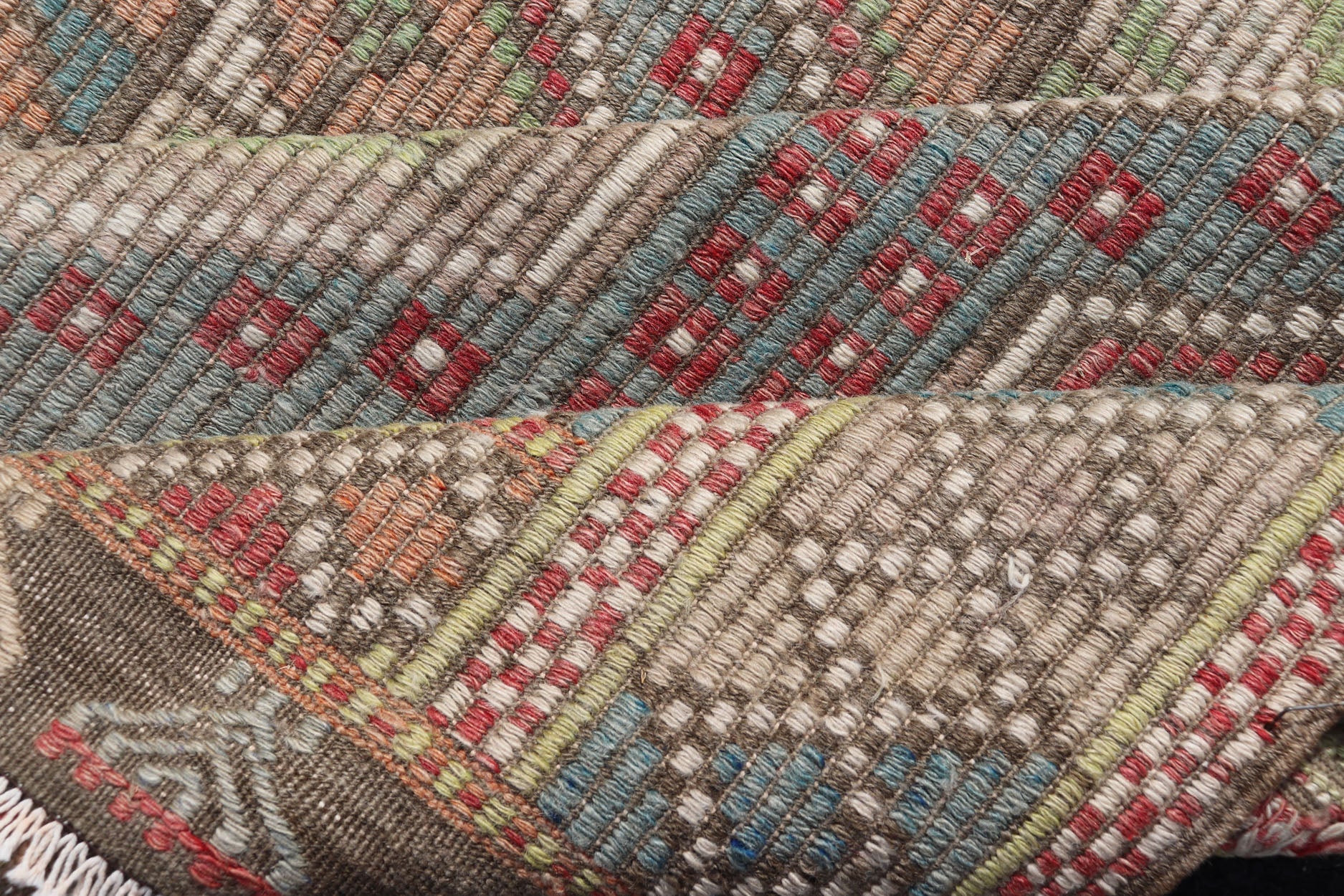 Colorful Vintage Turkish Flat - Weave Tribal Motif Kilim with Embroideries Colorful Vintage Turkish Flat - Weave Tribal Motif Kilim with Embroideries. Keivan Woven Arts / rug /EN - 178922 Mid - 20th Century This Embroidered kilim rug from Turkey... - Keivan Woven ArtsEN - 178922 - 17538Rug