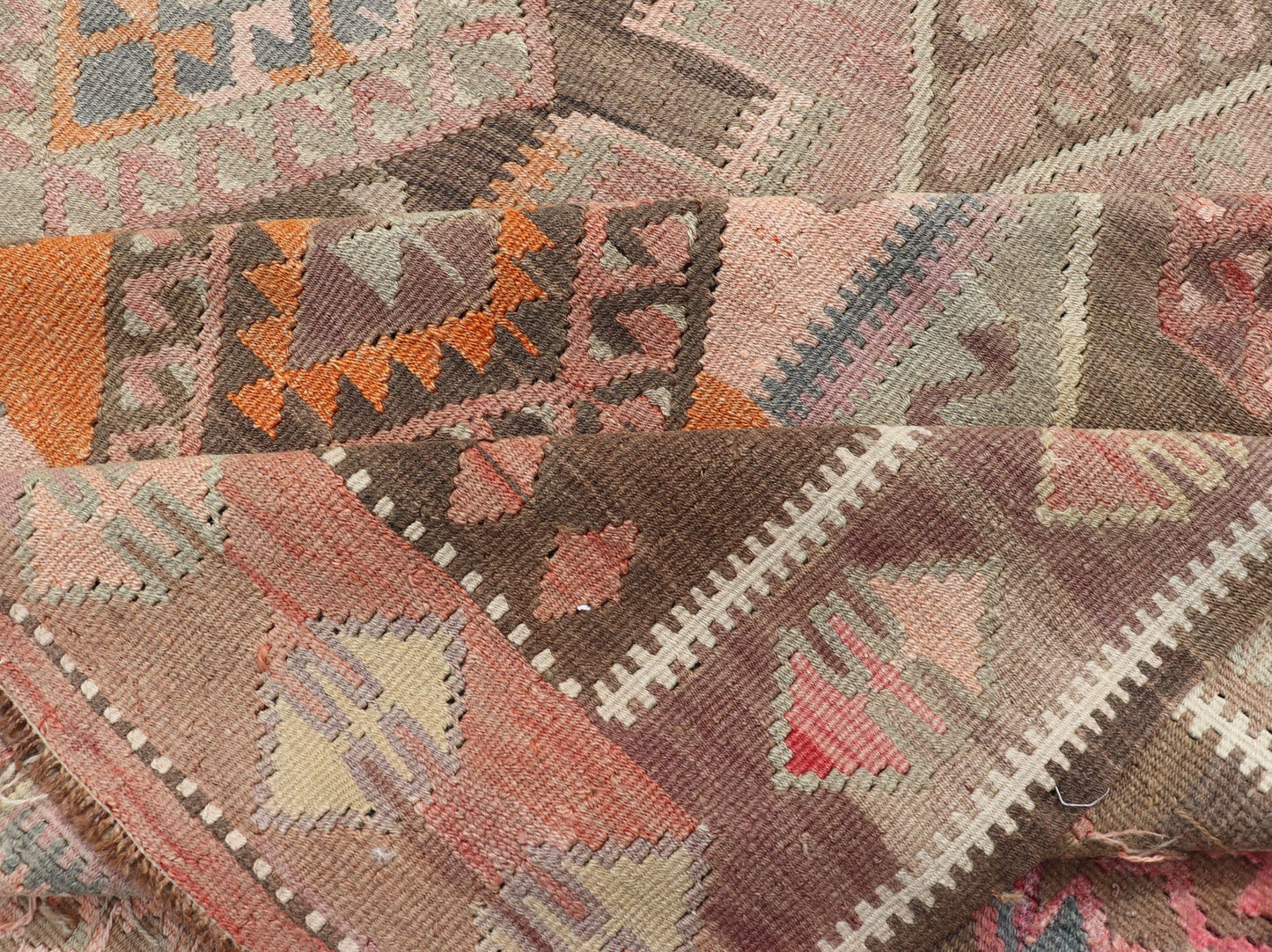 Large Vintage Turkish Kars Kilim with Multi Layered Diamond in Geometric Design Large Vintage Turkish Kars Kilim with Multi Layered Diamond in Geometric Design. Keivan Woven Arts / rug EN - 179170, country of origin / type: Turkey / Oushak, circa... - Keivan Woven ArtsEN - 179170 - 17562Rug