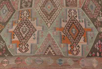 Large Vintage Turkish Kars Kilim with Multi Layered Diamond in Geometric Design Large Vintage Turkish Kars Kilim with Multi Layered Diamond in Geometric Design. Keivan Woven Arts / rug EN - 179170, country of origin / type: Turkey / Oushak, circa... - Keivan Woven ArtsEN - 179170 - 17562Rug