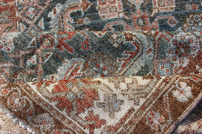 Antique Hand Knotted Persian Hamedan Runner With Sub - Geometric Design Earth Tones With Red Antique Persian Hamadan runner with sub - geometric design. Intricately designed antique Hamadan runner in light tones, rug EN - 179370, Keivan Woven Arts / c... - Keivan Woven ArtsEN - 179370 - 12387Rug