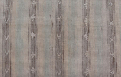 Vintage Turkish Kilim Runner with Horizontal Stripes and Tribal Motifs Vintage Kilim Runner, rug EN - 179377, country of origin / type: Turkey / Kilim, circa Mid - 20th Century. Measures: 2'8 x 10'10. - Keivan Woven ArtsEN - 179377 - 18601Rug