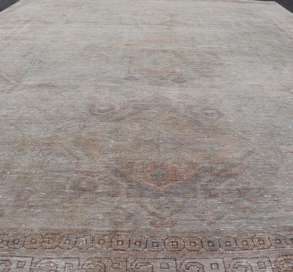 Antique Khotan Rug in Medallions with Silvery Background and Muted Colors. Keivan Woven Arts / rug EN - 179399, country of origin / type: Turkestan / Khotan, 1900 Measures: 8'0 x 10'6 This attractive Khotan rug is a spectacular testament to the co... - Keivan Woven ArtsEN - 179399 - 23696Rug