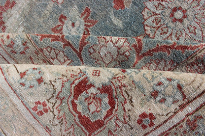 Antique Persian Tabriz Rug with Floral Medallion Design in Red and Blue kwarugs Red and blue antique Persian Tabriz rug with flowers and medallion, rug en - 179642, country of origin / type: Iran / Tabriz, circa 1920. This sublime and ench... - Keivan Woven ArtsEN - 179642 - 12415Rug