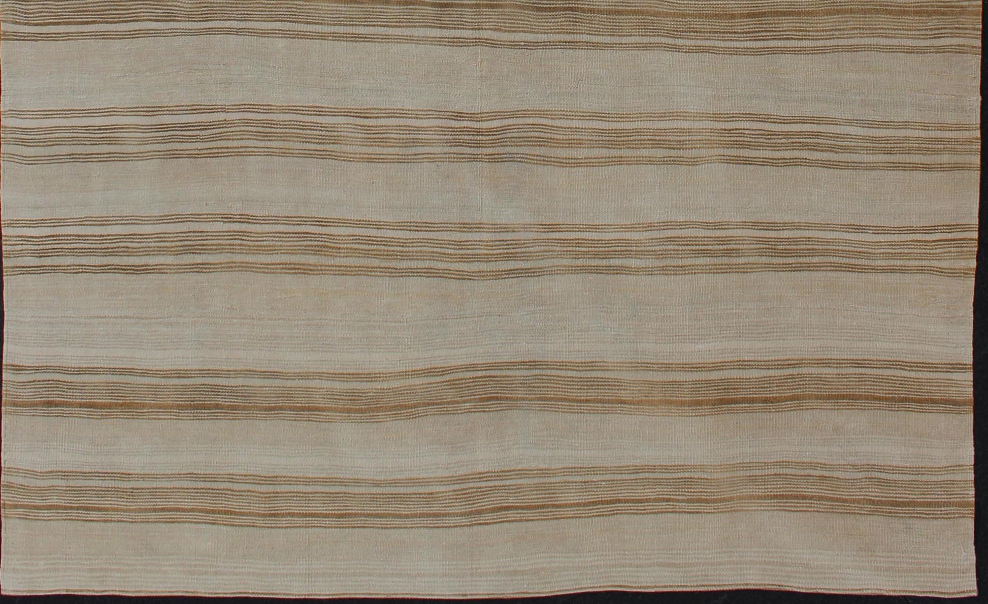Vintage Turkish Flat - Weave Striped Kilim in Taupe, Brown and Tan Colors Minimalist stripe design Kilim from Turkey. Keivan Woven Arts / rug EN - 179246, country of origin / type: Turkey / Kilim, circa 1950 This vintage flat - woven Kilim runn... - Keivan Woven ArtsEN - 179673 - 12787Rug