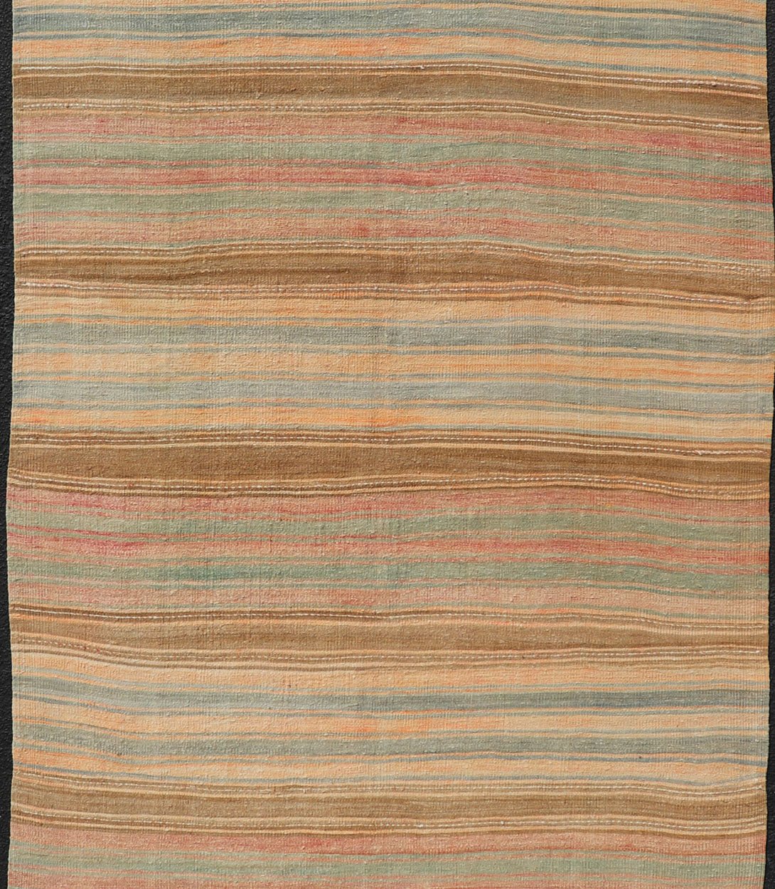Vintage Long Colorful Kilim Gallery Runner with Stripe Design in Multi Colors Vintage Long Colorful Kilim Gallery Runner with Stripe Design in Multi Colors. Keivan Woven Arts / rug EN - 179860, country of origin / type: Turkey / Kilim, circa 1950... - Keivan Woven ArtsEN - 179860 - 18114Rug