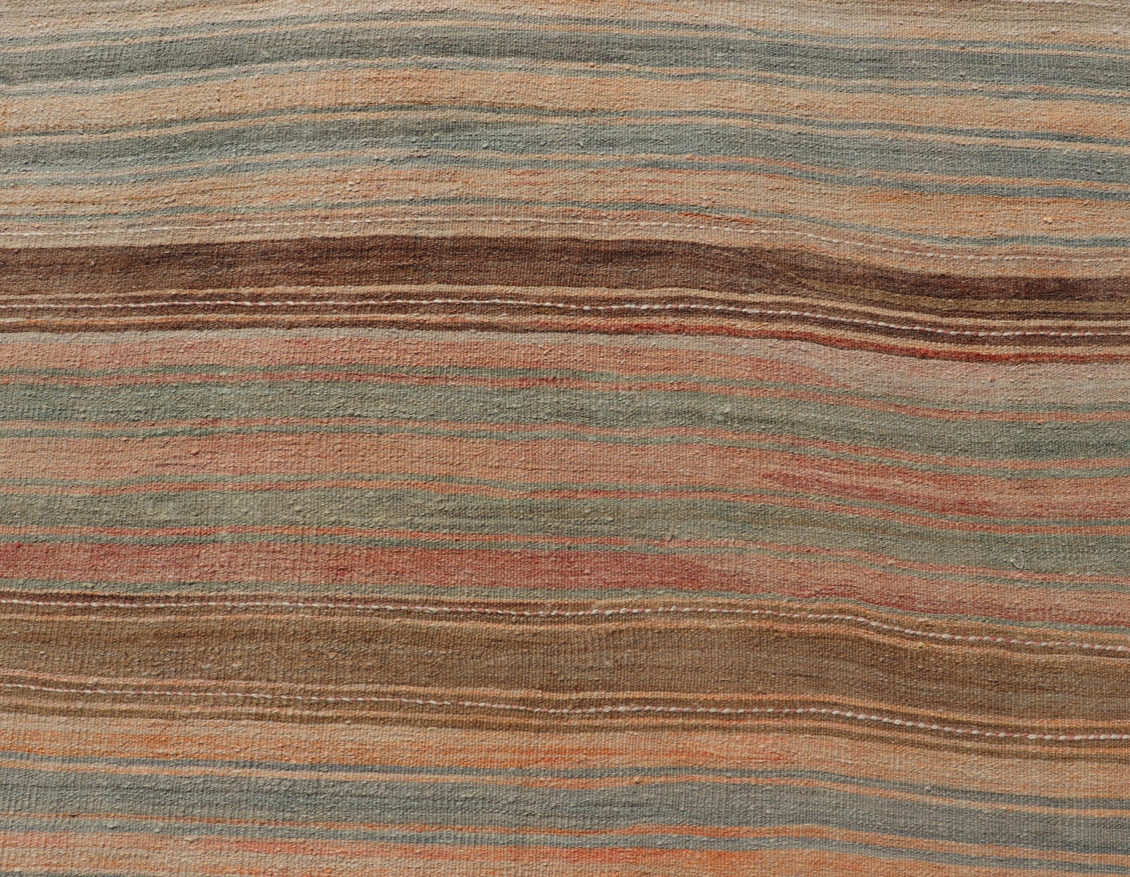 Vintage Long Colorful Kilim Gallery Runner with Stripe Design in Multi Colors Vintage Long Colorful Kilim Gallery Runner with Stripe Design in Multi Colors. Keivan Woven Arts / rug EN - 179860, country of origin / type: Turkey / Kilim, circa 1950... - Keivan Woven ArtsEN - 179860 - 18114Rug