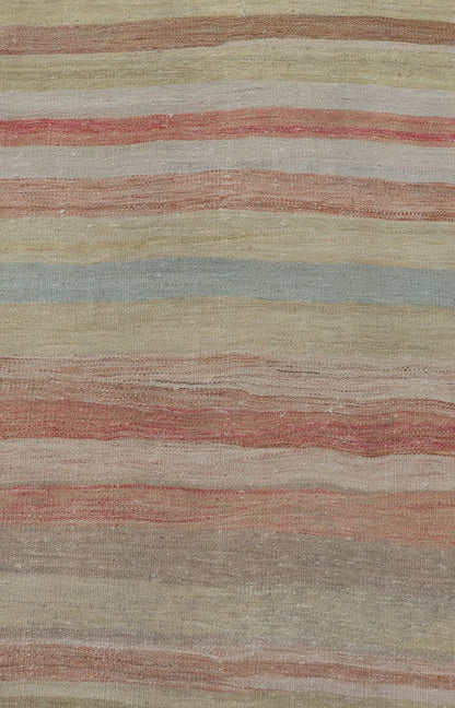 Very Long Vintage Turkish Kilim Runner with Stripe Design in Multi Colors. Keivan Woven Arts / rug/ EN - 179915, country of origin / type: Turkey / Kilim, circa mid - 20th century. Long Kilim runner Measures: 2'10 x 20'1 This vintage flat - wo... - Keivan Woven ArtsEN - 179915 - 15410Rug