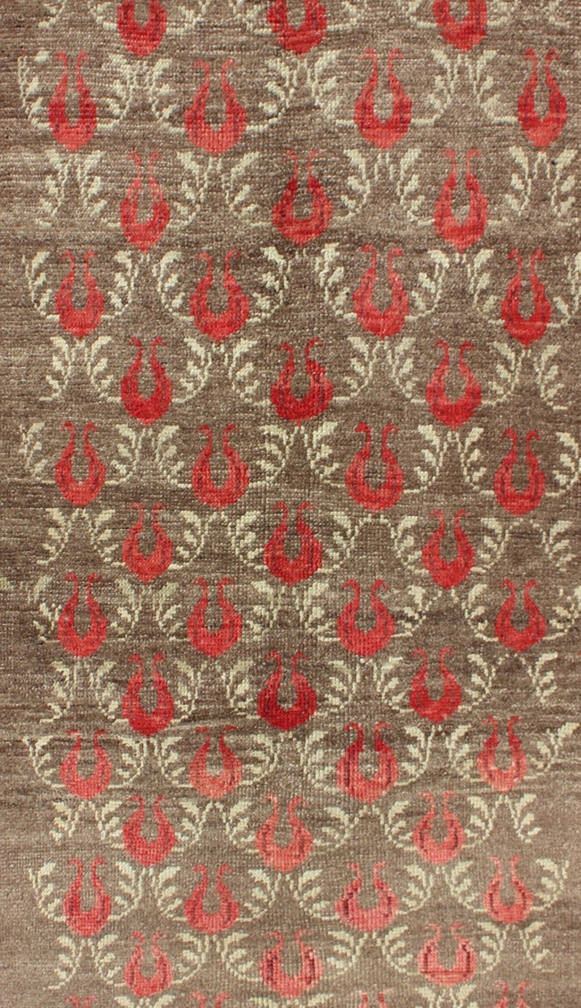 All - Over Latticework Design Vintage Turkish Tulu Rug Measures: 3'1 x 5'5 Vintage Turkish Tulu rug in Soft orange, light brown and light green, Keivan Woven Arts/ rug #EN - 267, country of origin / type: Turkey / Tulu, circa 1940s Th... - Keivan Woven ArtsEN - 267 - 4373Rug