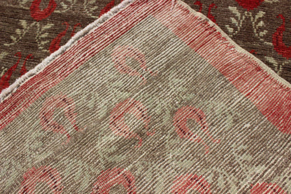 All - Over Latticework Design Vintage Turkish Tulu Rug Measures: 3'1 x 5'5 Vintage Turkish Tulu rug in Soft orange, light brown and light green, Keivan Woven Arts/ rug #EN - 267, country of origin / type: Turkey / Tulu, circa 1940s Th... - Keivan Woven ArtsEN - 267 - 4373Rug