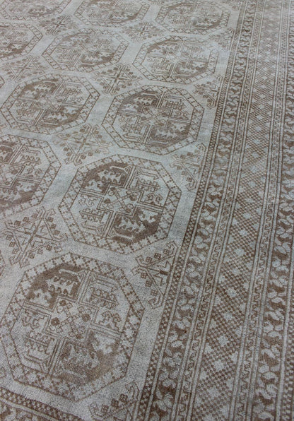 Turkish Rug With Multi - Medallions in Tribal Ersari Design With Brown & Neutrals. Keivan Woven Arts - Square shape Antique Turkish rug with Medallion and geometric Solar/Ersari design, rug EN - 293, country of origin / type: Turkey / Tribal, circa 1920 ... - Keivan Woven ArtsEN - 293 - 3429Rug