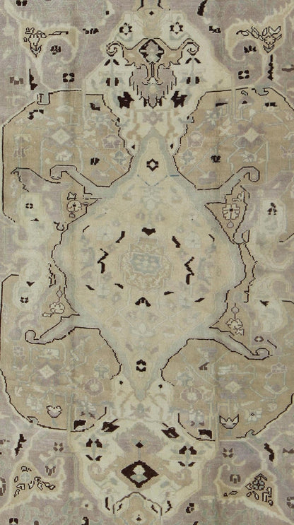 Earthy Vintage Turkish Oushak Carpet with Multi - Medallions and Neutral Colors Vintage Turkish Oushak Carpet in Neutral Colors rug/en - 4365 origin/turkey kwarugs Produced in mid - 20th century Turkey, this earthy vintage Oushak is characte... - Keivan Woven ArtsEN - 4365 - 1622Rug
