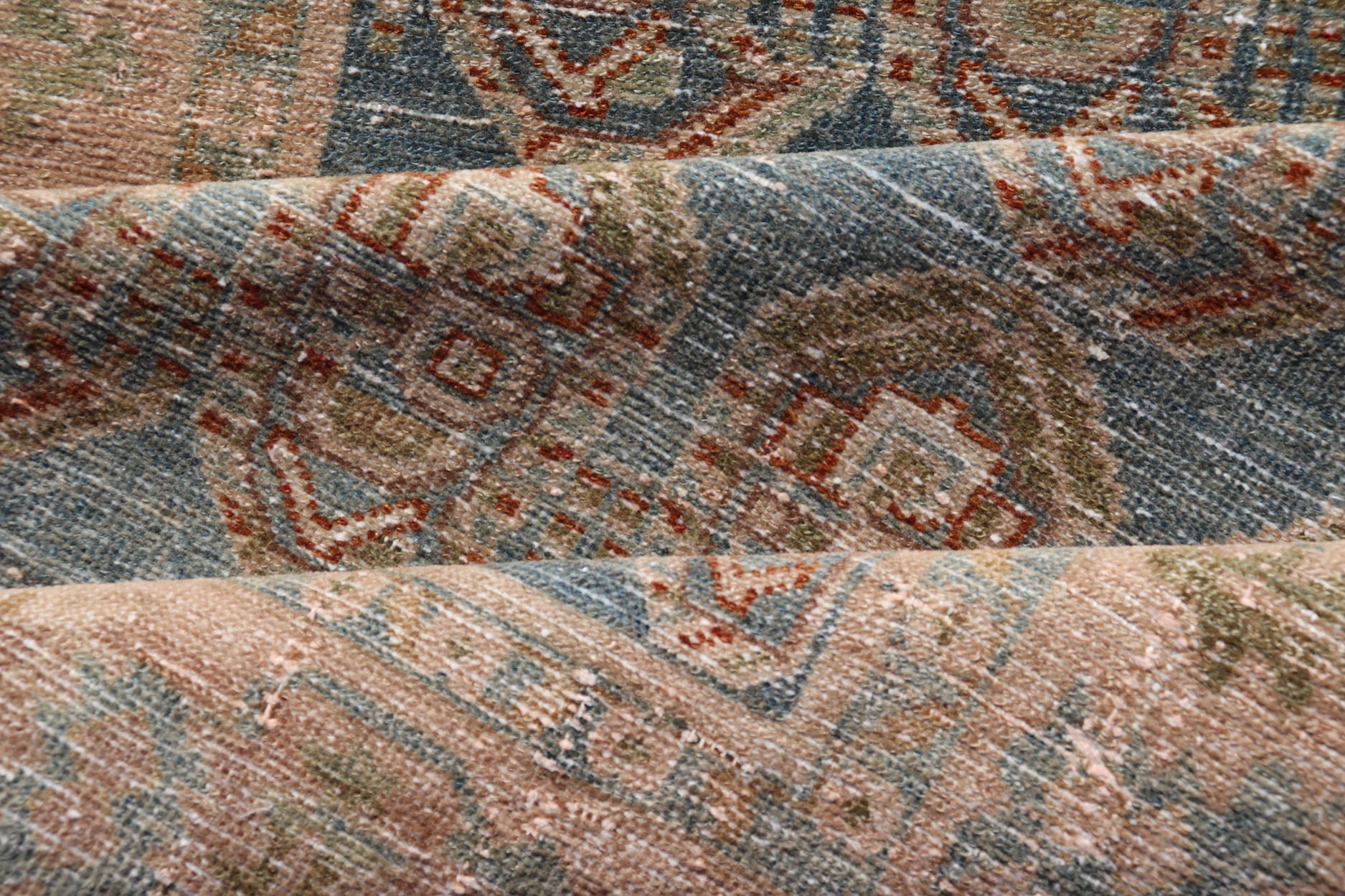 Measures: 3'8 x 16'7 Antique Persian Malayer Runner with Paisley Design in Light Blue Background. Keivan Woven Arts / rug EN - 4652, country of origin / type: Iran / Malayer, circa 1920. This antique Persian Malayer Gallery runner relies heavi... - Keivan Woven ArtsEN - 4652 - 22944Rug