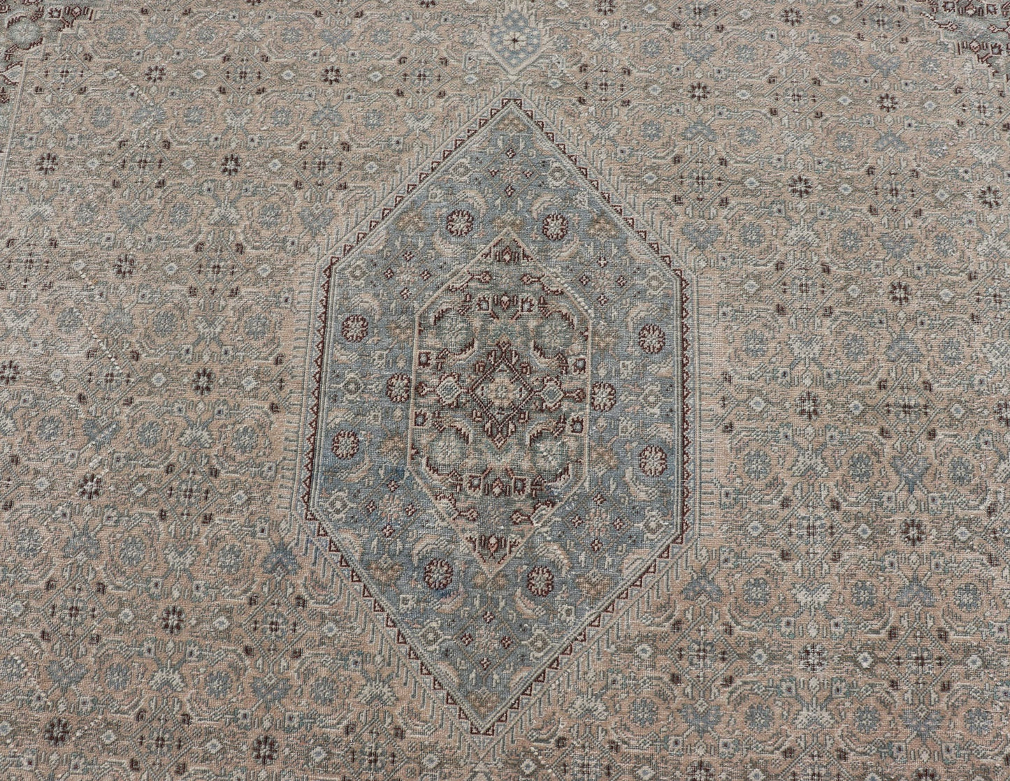 Measures: 8'9 x 12'2 Antique Persian Tabriz Rug with All - Over Herati Design With Medallion Design. Antique Persian Tabriz Rug with All - Over Design Keivan Woven Arts Collection Keivan Woven Arts / rug EN - 4653, country of origin / type: Iran / Tabriz... - Keivan Woven ArtsEN - 4653 - 21615