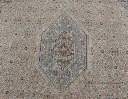 Measures: 8'9 x 12'2 Antique Persian Tabriz Rug with All - Over Herati Design With Medallion Design. Antique Persian Tabriz Rug with All - Over Design Keivan Woven Arts Collection Keivan Woven Arts / rug EN - 4653, country of origin / type: Iran / Tabriz... - Keivan Woven ArtsEN - 4653 - 21615