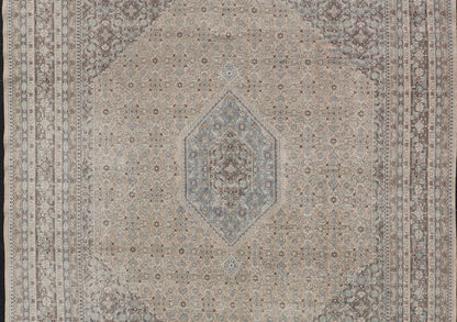 Measures: 8'9 x 12'2 Antique Persian Tabriz Rug with All - Over Herati Design With Medallion Design. Antique Persian Tabriz Rug with All - Over Design Keivan Woven Arts Collection Keivan Woven Arts / rug EN - 4653, country of origin / type: Iran / Tabriz... - Keivan Woven ArtsEN - 4653 - 21615