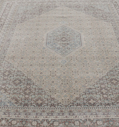 Measures: 8'9 x 12'2 Antique Persian Tabriz Rug with All - Over Herati Design With Medallion Design. Antique Persian Tabriz Rug with All - Over Design Keivan Woven Arts Collection Keivan Woven Arts / rug EN - 4653, country of origin / type: Iran / Tabriz... - Keivan Woven ArtsEN - 4653 - 21615