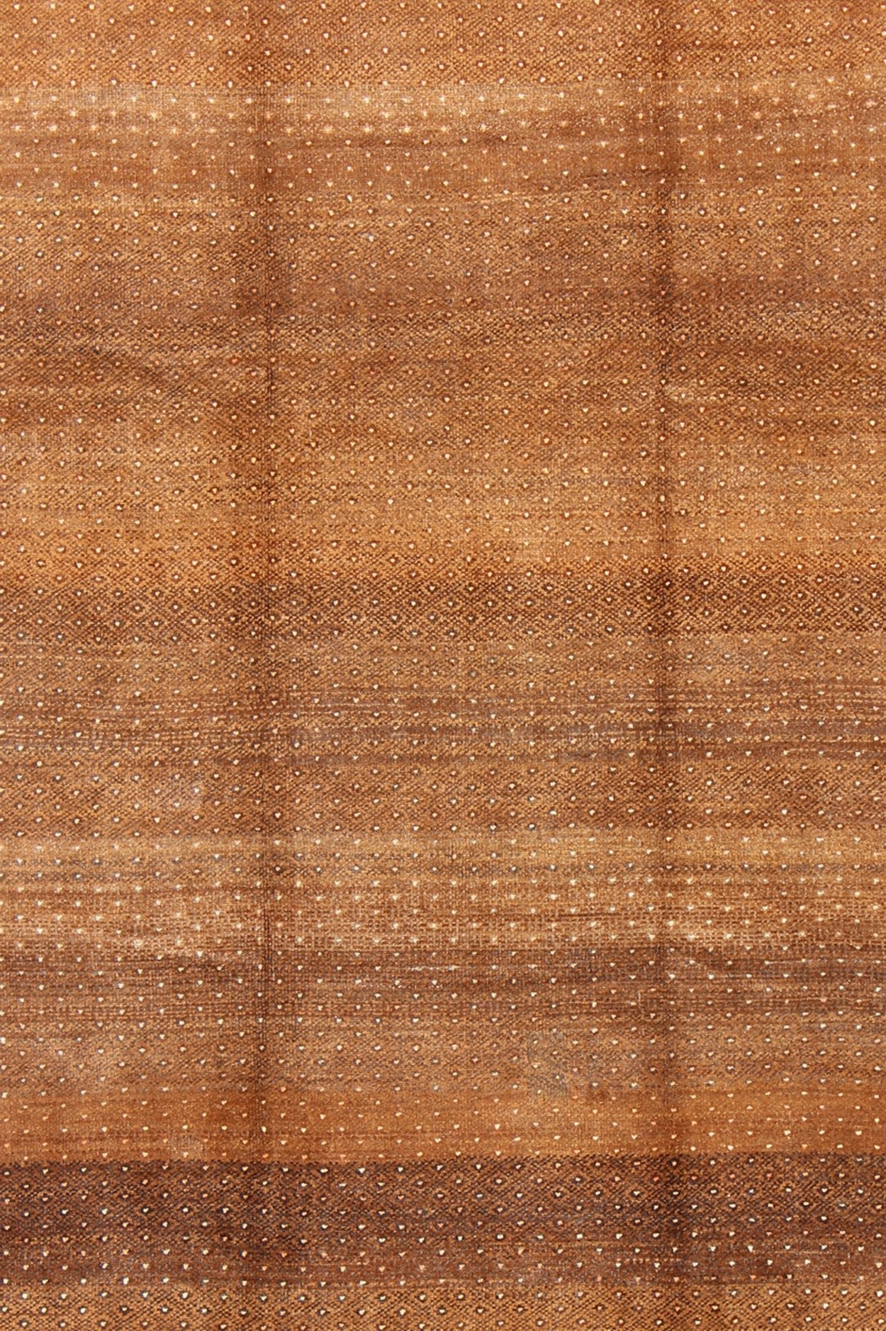 Vintage Turkish Kars Rug With All - Over Small Tribal Design in Shades of Brown's. Keivan Woven Arts / rug EN - 484, country of origin / type: Turkey / Oushak, circa mid - 20th century. Set on a brown field with an all - over modern/tribal pattern, this... - Keivan Woven ArtsEN - 484 - 4416Rug