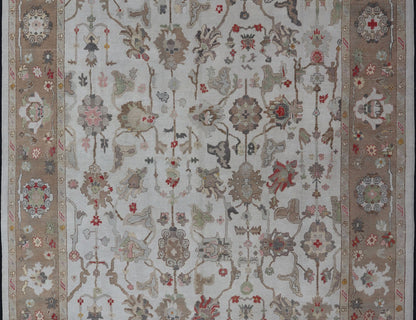 Over - Sized Oushak Turkish Rug With Large Scale Sub Geometric Design Keivan Woven Arts - Large Turkish Oushak rug with array of light and medium tone colors and large scale tribal design, rug EN - 5059, country of origin / type: Turkey / Oushak, 201... - Keivan Woven ArtsEN - 5059 - 14468Rug