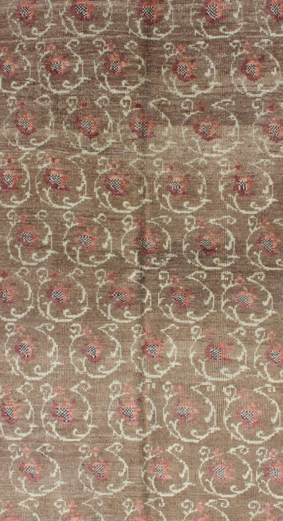 Vintage Turkish Tulu Rug with All - Over Fish Design in Brown, Ivory, Gray and Red. Keivan Woven Arts / rug en - 605, country of origin type: Turkey Tulu, circa mid - 20th century This Tulu carpet (circa mid - 20th century) features an all - over pattern ... - Keivan Woven ArtsEN - 605 - 4434Rug