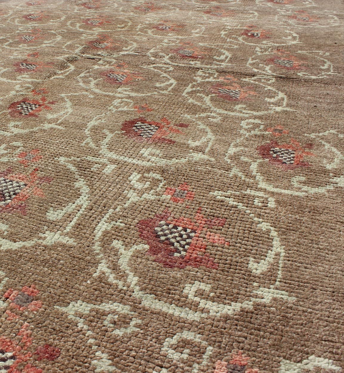 Vintage Turkish Tulu Rug with All - Over Fish Design in Brown, Ivory, Gray and Red. Keivan Woven Arts / rug en - 605, country of origin type: Turkey Tulu, circa mid - 20th century This Tulu carpet (circa mid - 20th century) features an all - over pattern ... - Keivan Woven ArtsEN - 605 - 4434Rug