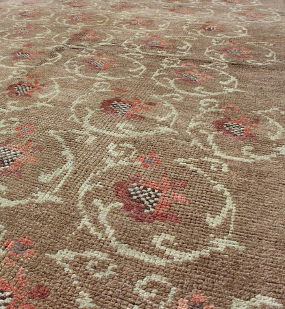 Vintage Turkish Tulu Rug with All - Over Fish Design in Brown, Ivory, Gray and Red. Keivan Woven Arts / rug en - 605, country of origin type: Turkey Tulu, circa mid - 20th century This Tulu carpet (circa mid - 20th century) features an all - over pattern ... - Keivan Woven ArtsEN - 605 - 4434Rug