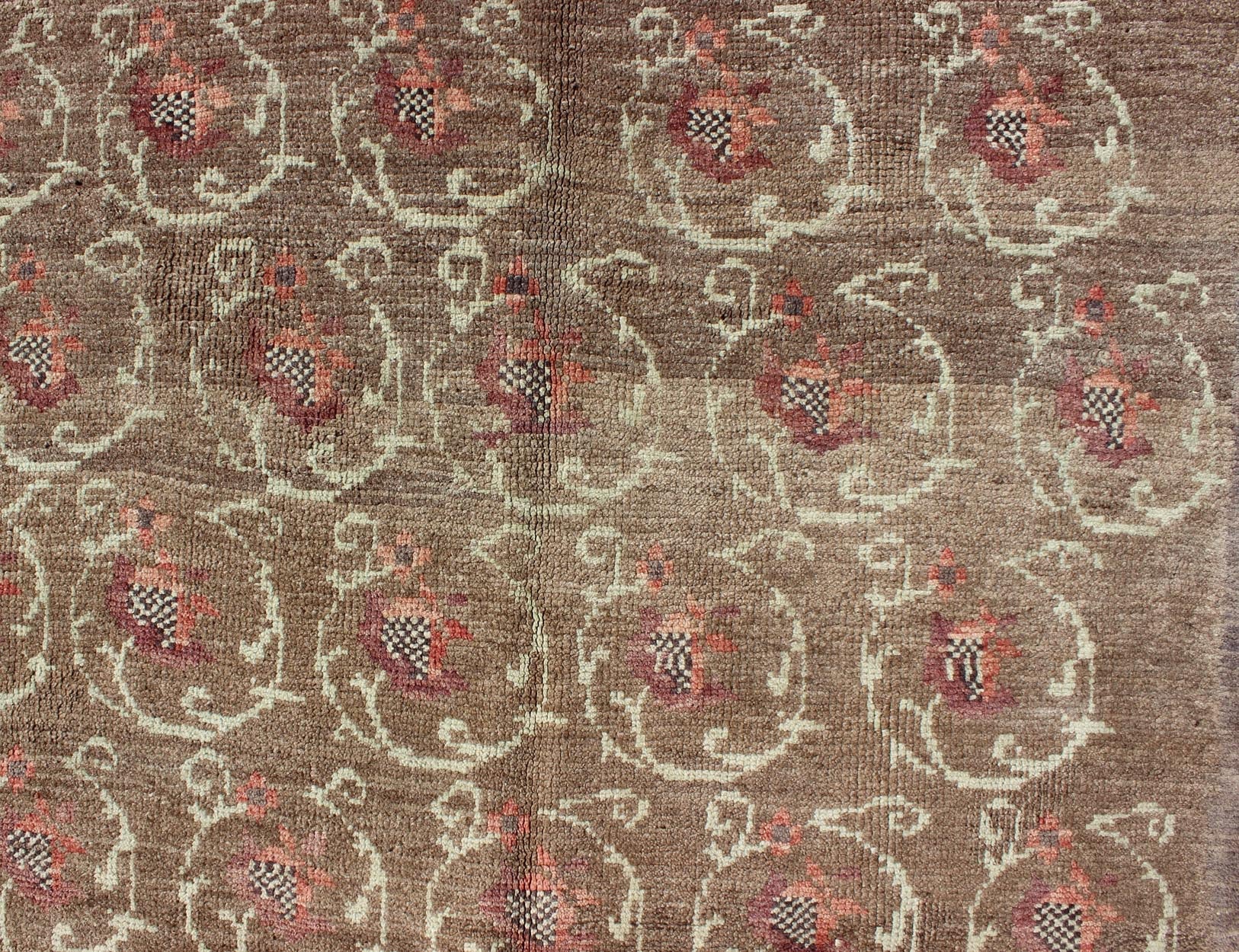 Vintage Turkish Tulu Rug with All - Over Fish Design in Brown, Ivory, Gray and Red. Keivan Woven Arts / rug en - 605, country of origin type: Turkey Tulu, circa mid - 20th century This Tulu carpet (circa mid - 20th century) features an all - over pattern ... - Keivan Woven ArtsEN - 605 - 4434Rug