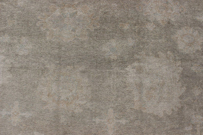 Large Turkish Oushak Rug with Large - Scale All - Over Blossom Design in Taupe, Pale Moss Green and Cream. Large Oushak Rug From Turkey in Light Moss Green, cream & Taupe and touch of light blue colors. Keivan Woven Arts/ rug EN - 637, country of or... - Keivan Woven ArtsEN - 637 - 3618Rug