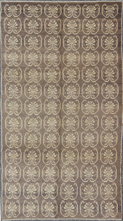 All - Over Design Vintage Turkish Tulu Carpet with Cream and Gray/Aubergine All - Over Design Vintage Turkish Tulu Carpet rug/en - 653 origin/turkey This Tulu carpet features all - over cream paisley medallions laid across a gray/Aubergine field.... - Keivan Woven ArtsEN - 653 - 3445Rug