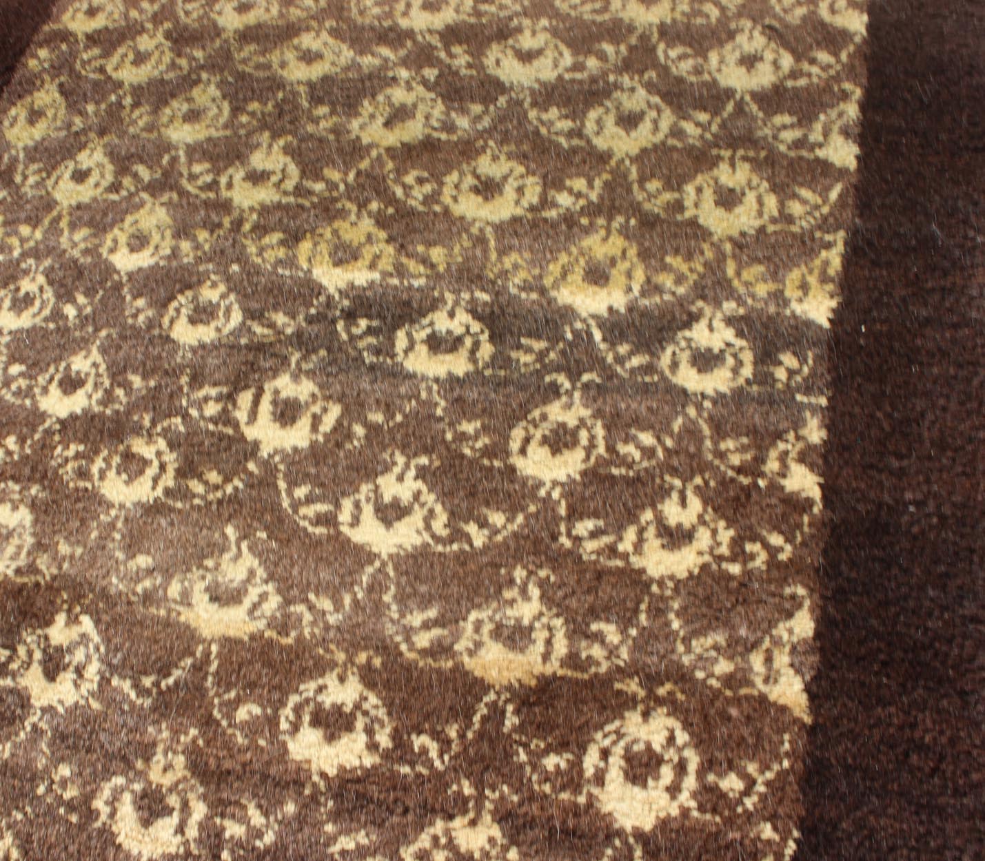 Vintage Turkish Tulu Carpet with Light Yellow and Brown All - Over Design All - Over Design Vintage Turkish Tulu Carpet in Brown rug/en - 680 origin/turkey kwarugs Its brown ground is home to an all - over floral design rendered in various sha... - Keivan Woven ArtsEN - 680 - 4458Rug