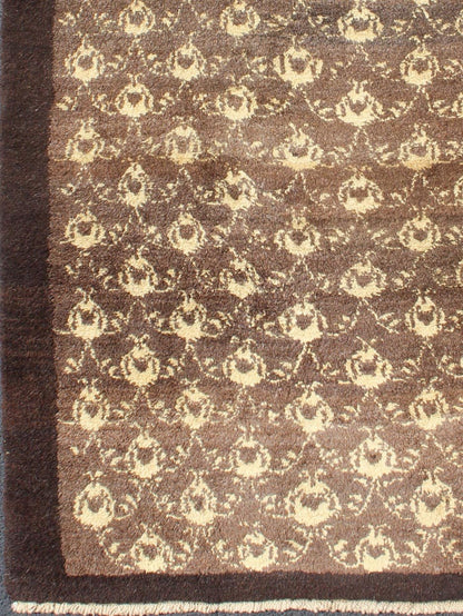 Vintage Turkish Tulu Carpet with Light Yellow and Brown All - Over Design All - Over Design Vintage Turkish Tulu Carpet in Brown rug/en - 680 origin/turkey kwarugs Its brown ground is home to an all - over floral design rendered in various sha... - Keivan Woven ArtsEN - 680 - 4458Rug