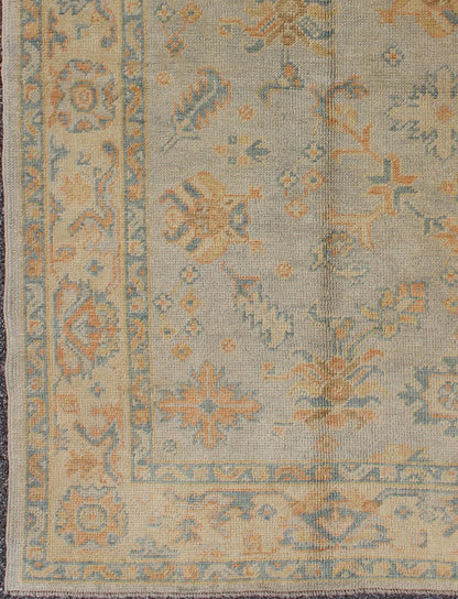 Keivan Woven Arts, En - 816, Reproduction Turkish Oushak Rug - 4'2 X 6'8 - Keivan Woven ArtsEN - 816 - 3614Rug