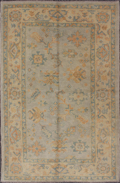 Keivan Woven Arts, En - 816, Reproduction Turkish Oushak Rug - 4'2 X 6'8 - Keivan Woven ArtsEN - 816 - 3614Rug