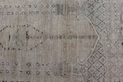 Skinny Long Turkish Runner with Floral Design in Taupe, Gray, and Brown. Distressed Turkish long and narrow runner with floral design and neutral colors. rug/EN - 94027, 1940 vintage Oushak runner Measures:2'5 x 17'3 This vintag... - Keivan Woven ArtsEN - 94027 - 1863Rug