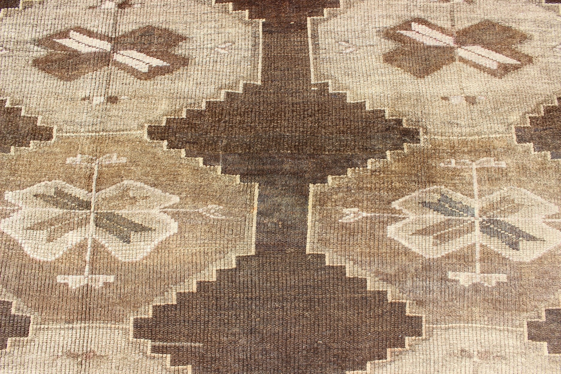 Vintage Turkish Kars Rug With All Over Geometric Design in Chocolate Brown and Earth Tones Keivan Woven Arts - Vintage Turkish Kars Rug with All Over Geometric Design in Brown and Neutrals. Rug/, Turkish Rug This stunning Turkish rug from ... - Keivan Woven ArtsEN - 94279 - 2390Rug